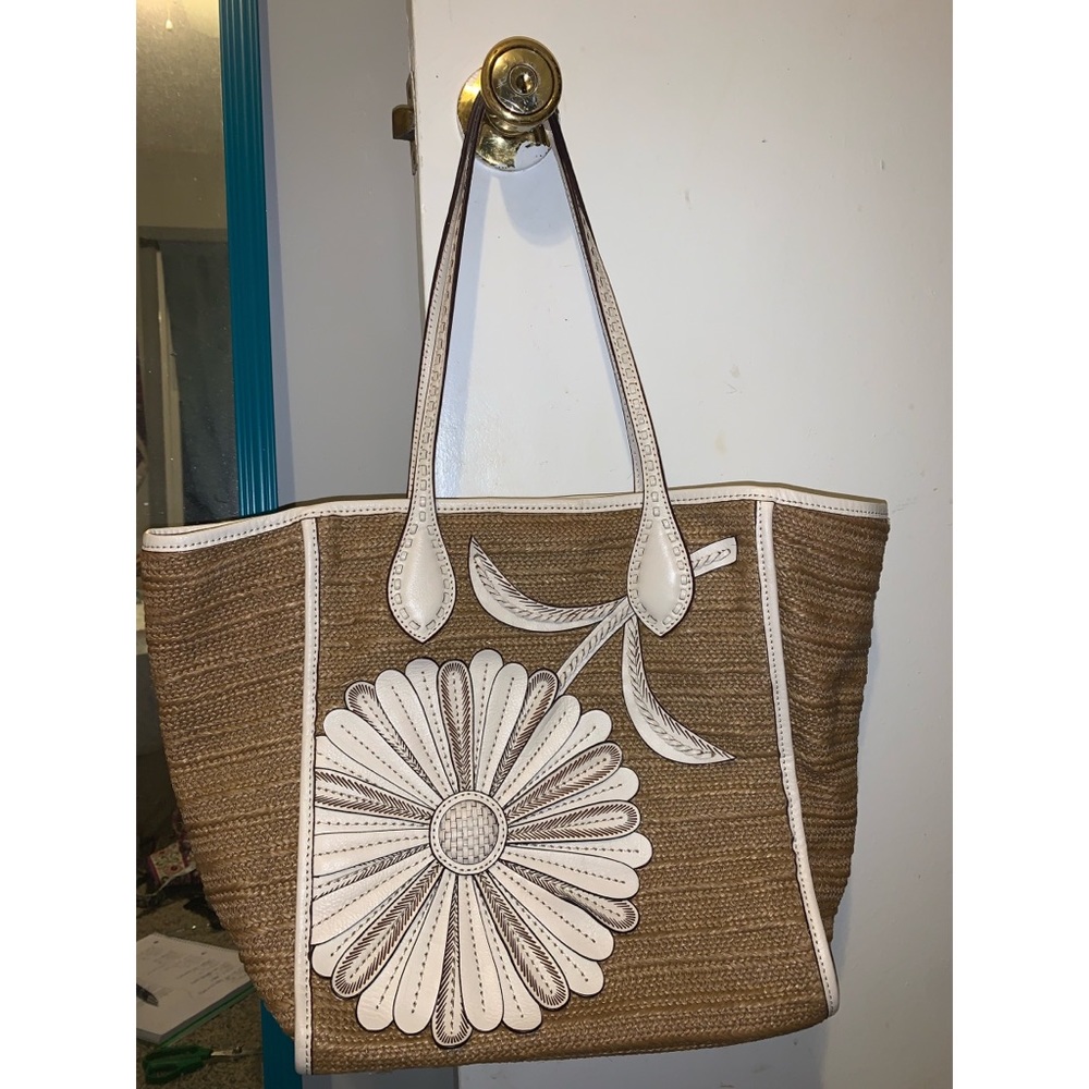 Brighton Dahlia Magnolia Coll Floral Convertible Shopper Tote